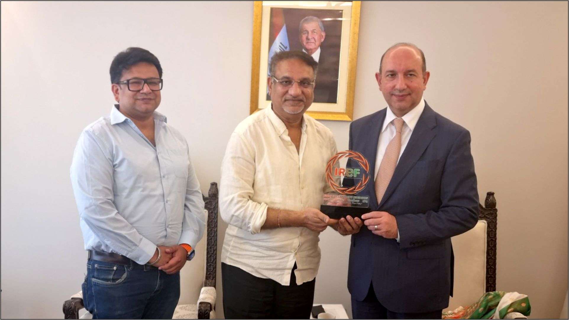 Dr. PremGarg National President, Indian Rice Exporters Federation (IREF) ahead of BIRC 2025 with the ambassadors of Iraq and Gambia highlights his vision to strengthen Indian rice sector and the Indian Economy.