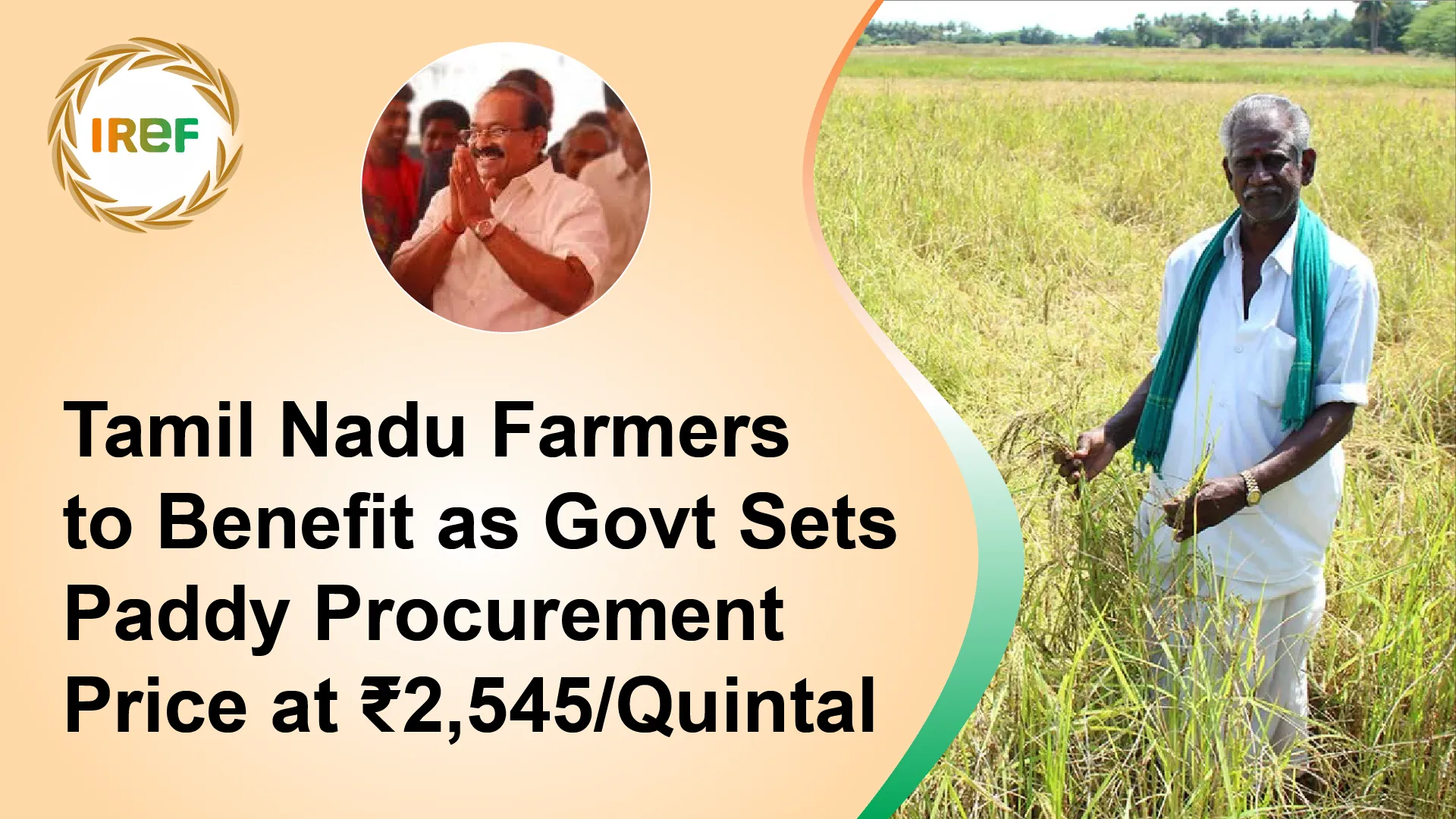 Tamil Nadu Farmers to Benefit as Govt Sets Paddy Procurement Price at ₹2,545/Quintal