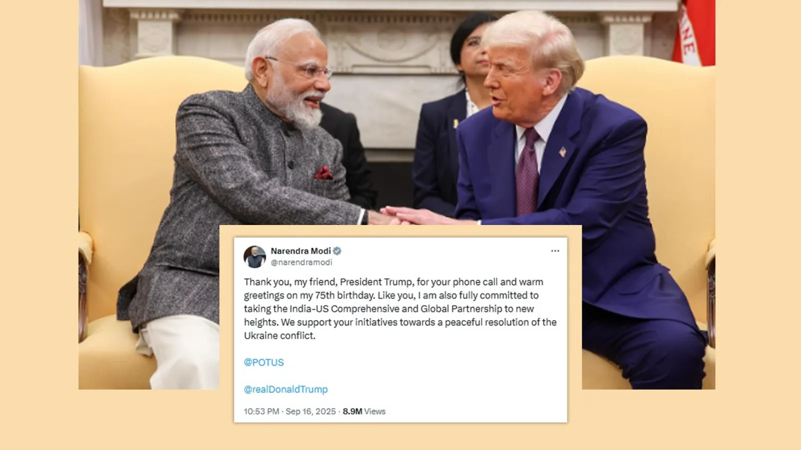 What did PM Modi state on X amid Trade talks and US tariffs