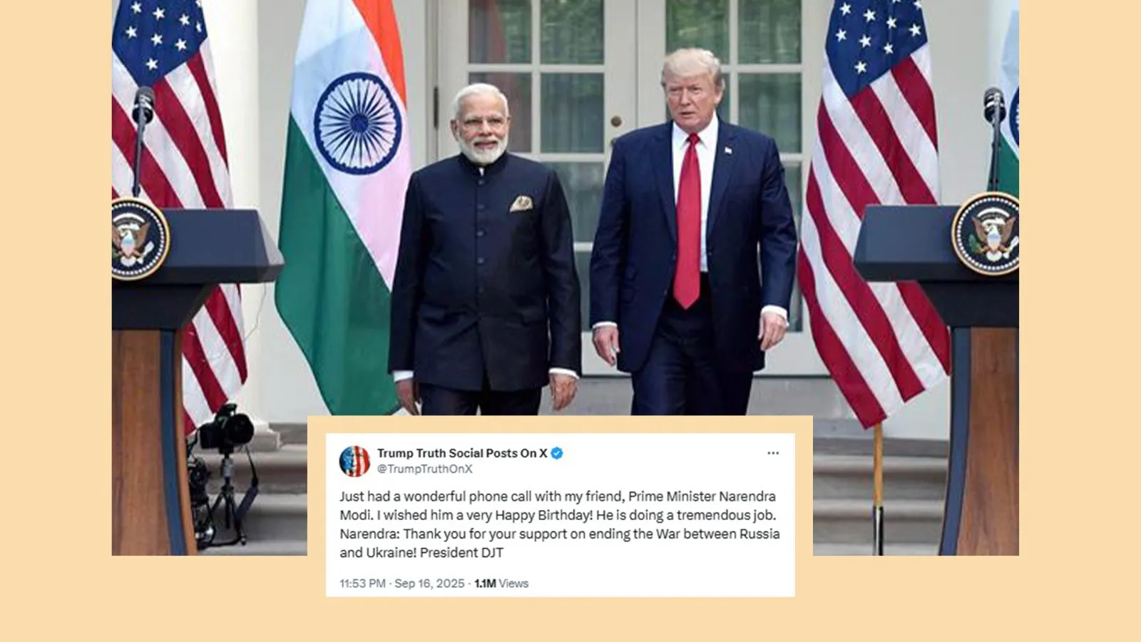 What did the US President Trump cite on Truth Social