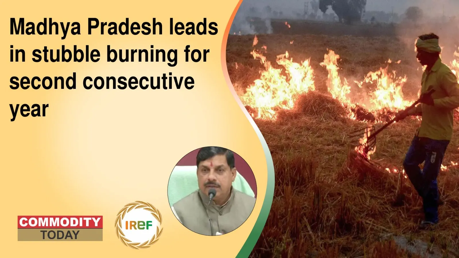Madhya Pradesh leads in farm stubble burning for the second consecutive year