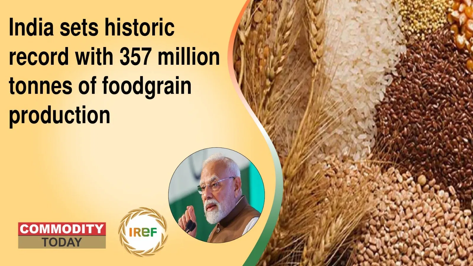 India sets historic record with 357 million tonnes of foodgrain production in 2025