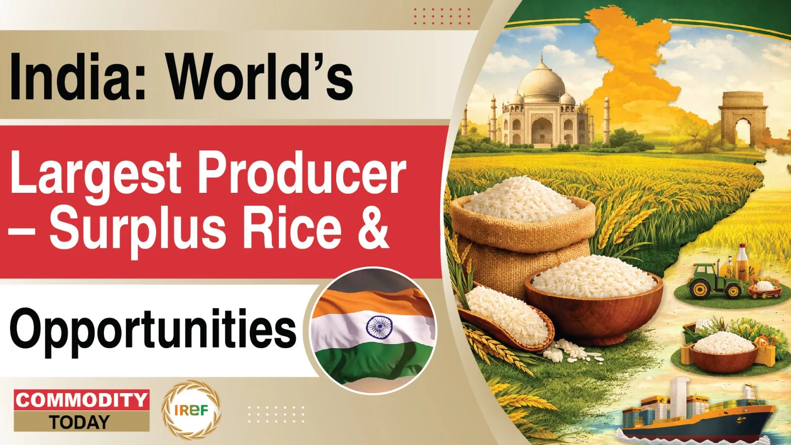 India Becomes World’s Largest Rice Producer: Record Output, Surplus Rice, Opportunities and Challenges