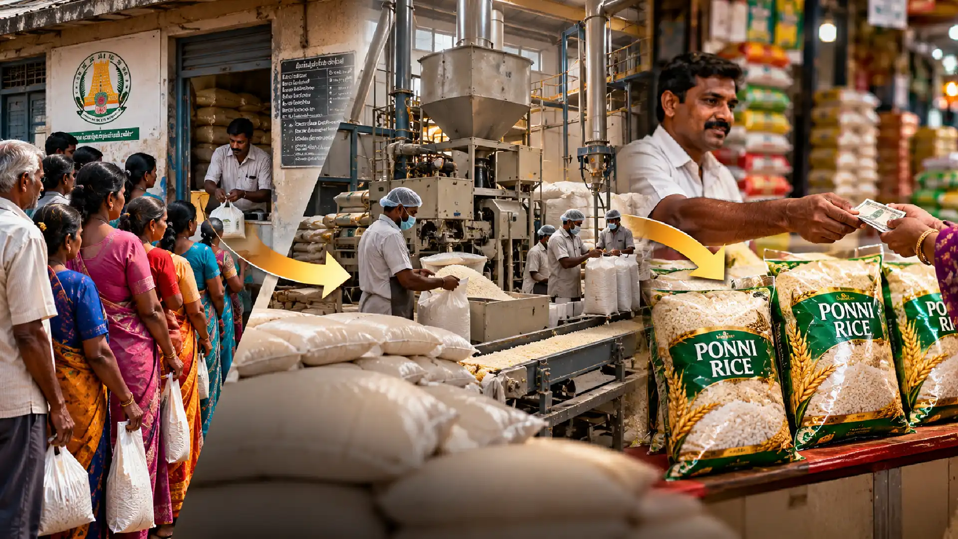 Free Ration Rice Allegedly Repackaged as Ponni and Sold at Higher Prices. Is It a Scam?