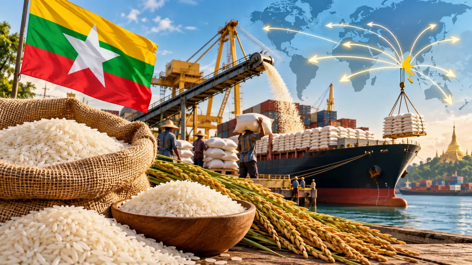 Myanmar Earns $338 Million from Rice Exports. Here’s How? 