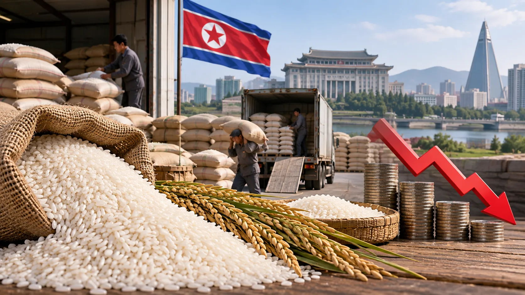 North Korea Rice Prices Fall as Grain Supplies Rise
