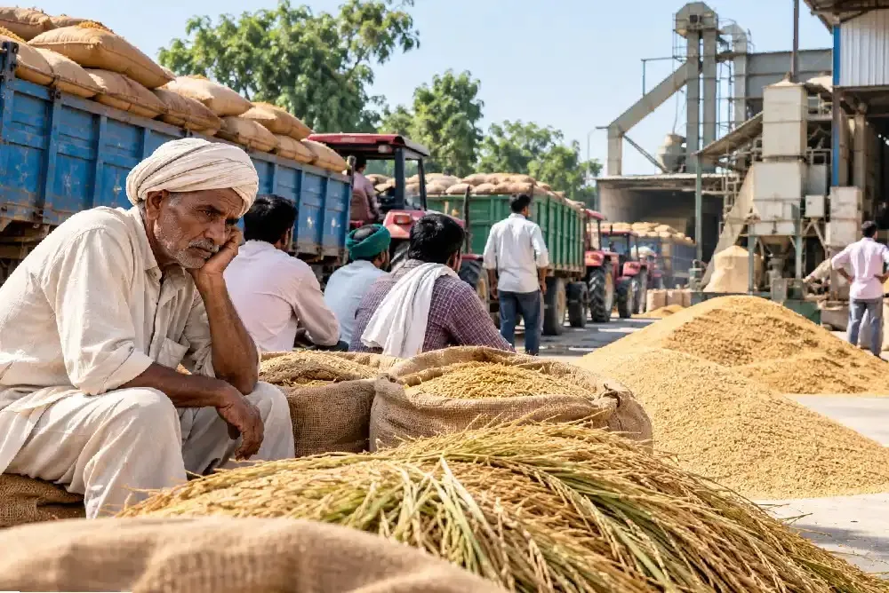 Shortage of Rice Millers Disturbs Paddy Procurement in Karnal