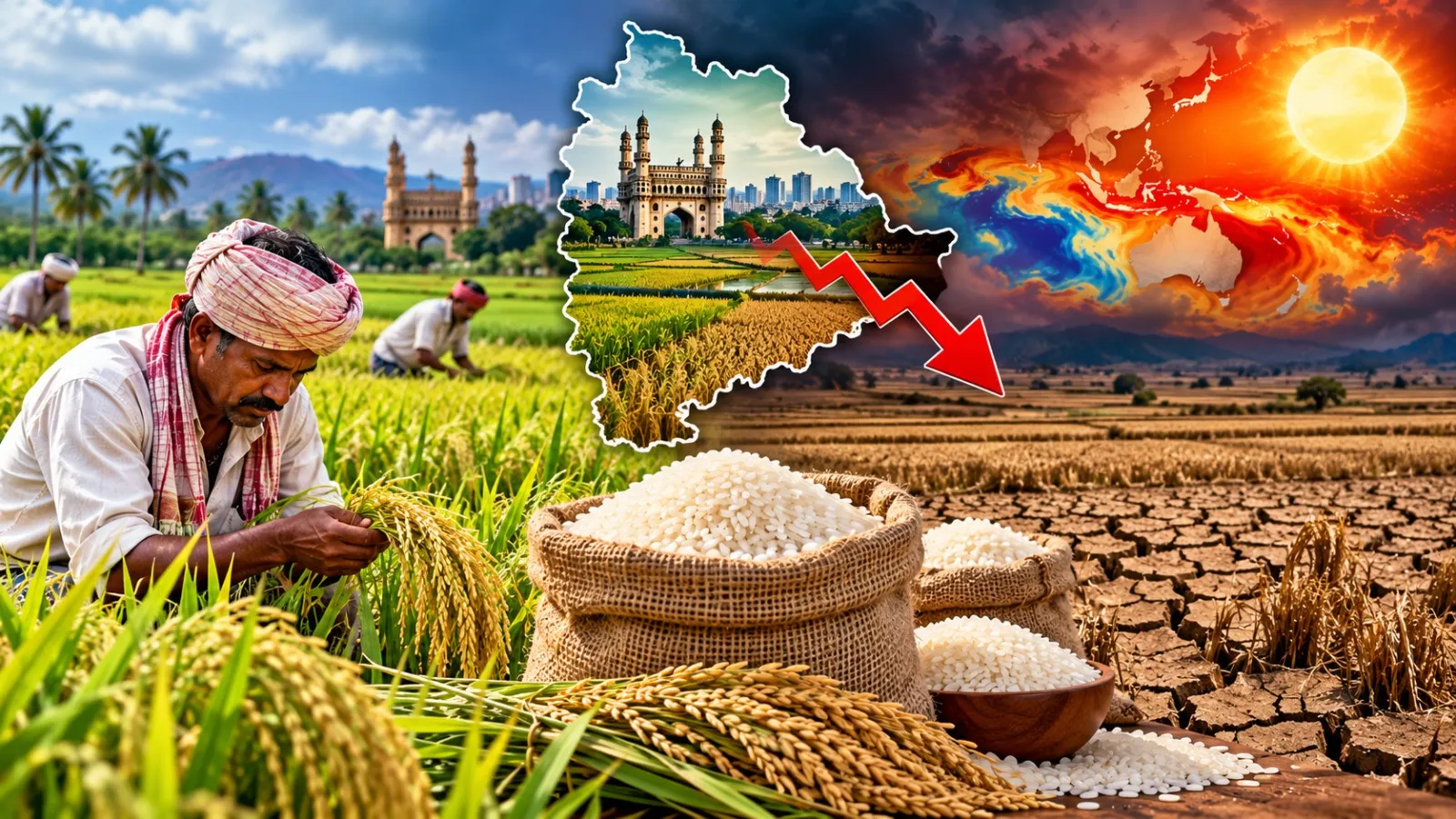 Telangana Rice Surplus May Narrow as El Niño Threatens Output